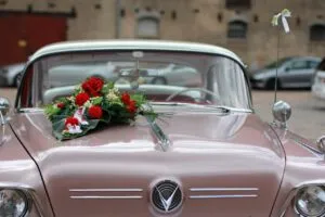 décoration voiture mariage
