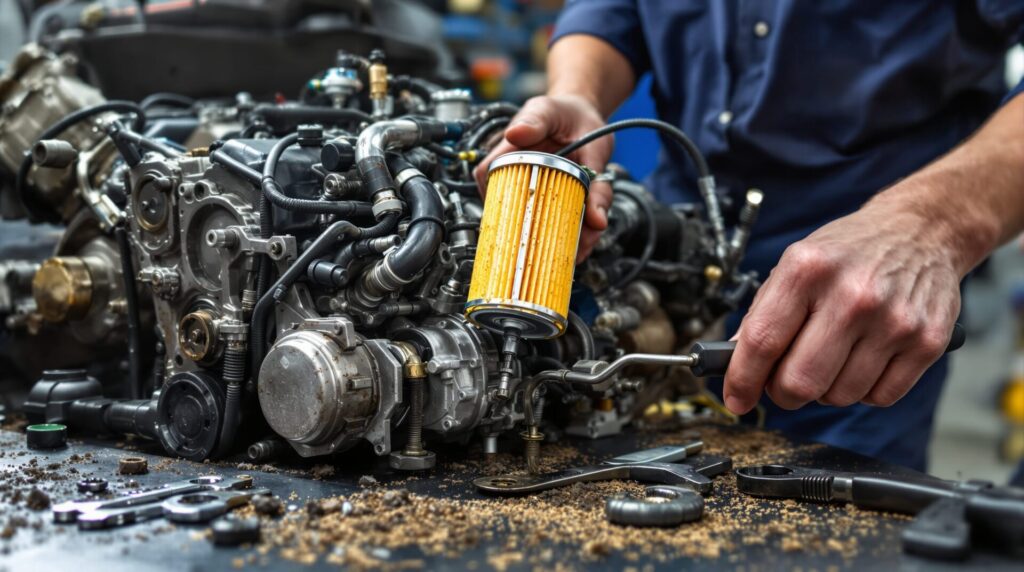 filtre à gasoil encrassé panne