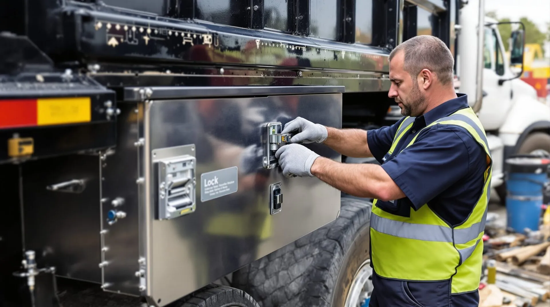 serrure coffre camion benne