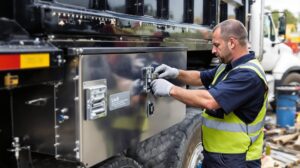 serrure coffre camion benne