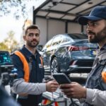 transport voiture sur remorque