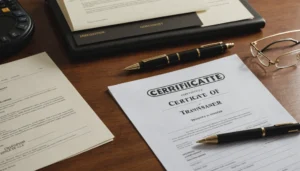 certificat de cession