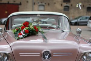 décoration voiture mariage