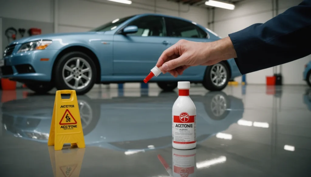 acétone pour enlever colle sur carrosserie