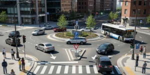 comment prendre un rond point a 2 voies