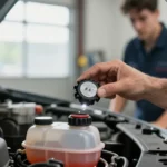 montrez où s'effectue le remplissage du liquide de refroidissement