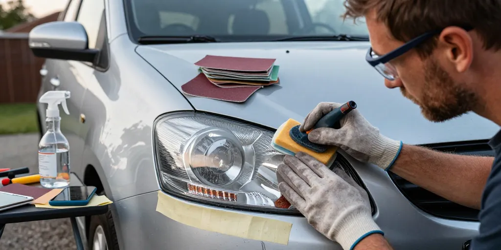 Comment nettoyer phares opaques : la méthode de ponçage sans risquer l’optique