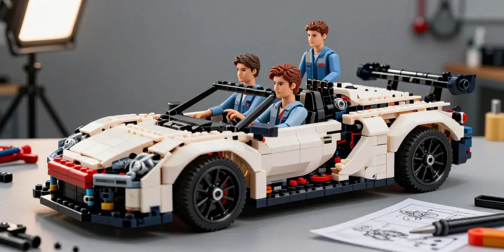 voiture en brique de construction